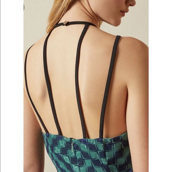 NWT TED BAKER ZOHZOH MAXI DRESS WITH JACQUARD TEXTURED DETAIL  US 8/10 TED SZ 3 - Picture 3 of 13